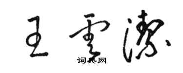 駱恆光王雲潔草書個性簽名怎么寫