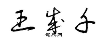 曾慶福王成千草書個性簽名怎么寫