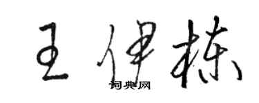 駱恆光王伊棟草書個性簽名怎么寫