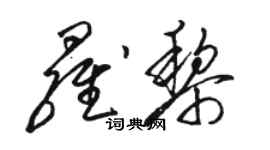 駱恆光羅黎草書個性簽名怎么寫