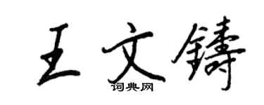 王正良王文鑄行書個性簽名怎么寫
