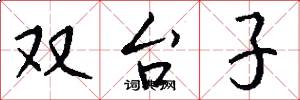 雙台子怎么寫好看