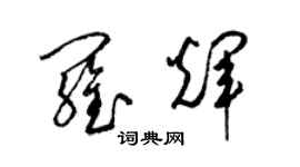 梁錦英羅輝草書個性簽名怎么寫