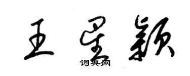 梁錦英王星穎草書個性簽名怎么寫