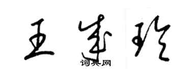 梁錦英王成玲草書個性簽名怎么寫