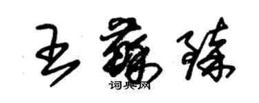 朱錫榮王蘇臻草書個性簽名怎么寫