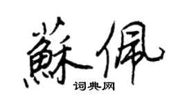 王正良蘇佩行書個性簽名怎么寫