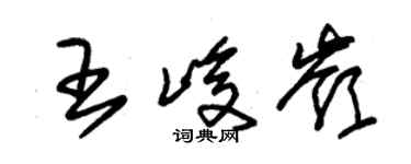 朱錫榮王峻岭草書個性簽名怎么寫