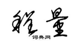 朱錫榮程量草書個性簽名怎么寫