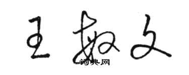 駱恆光王敏文草書個性簽名怎么寫