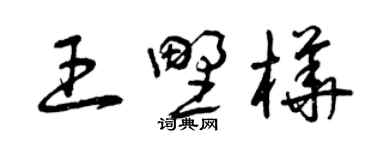 曾慶福王野樺草書個性簽名怎么寫