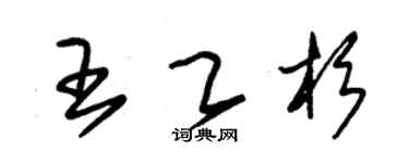 朱錫榮王乙杉草書個性簽名怎么寫
