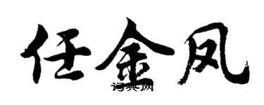 胡問遂任金鳳行書個性簽名怎么寫