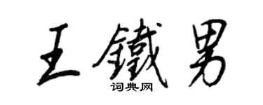 王正良王鐵男行書個性簽名怎么寫