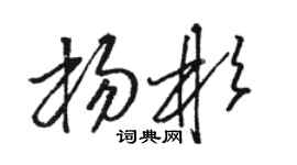 駱恆光楊彬草書個性簽名怎么寫
