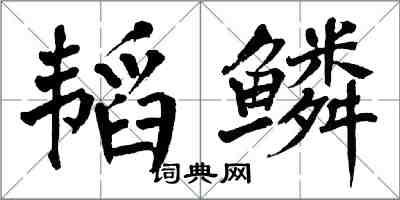 翁闓運韜鱗楷書怎么寫