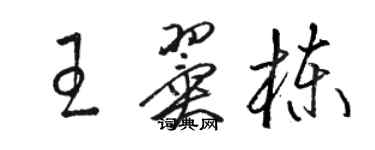 駱恆光王翼棟草書個性簽名怎么寫