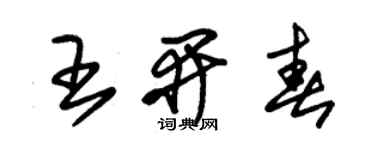 朱錫榮王開春草書個性簽名怎么寫