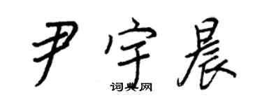 王正良尹宇晨行書個性簽名怎么寫