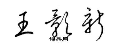 梁錦英王影新草書個性簽名怎么寫