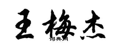 胡問遂王梅傑行書個性簽名怎么寫