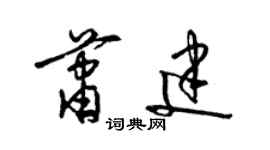 梁錦英蕭建草書個性簽名怎么寫