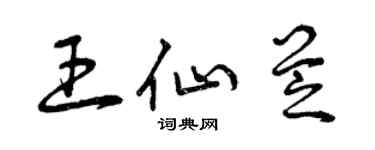 曾慶福王仙芝草書個性簽名怎么寫