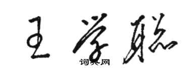 駱恆光王學聰草書個性簽名怎么寫