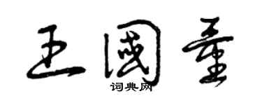 曾慶福王國量草書個性簽名怎么寫