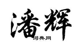胡問遂潘輝行書個性簽名怎么寫