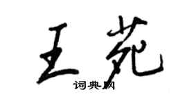 王正良王苑行書個性簽名怎么寫