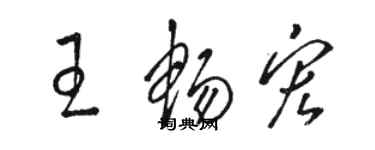 駱恆光王暢宏草書個性簽名怎么寫