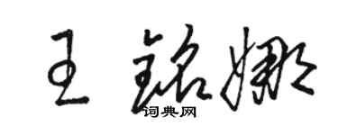 駱恆光王銘娜草書個性簽名怎么寫