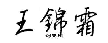 王正良王錦霜行書個性簽名怎么寫