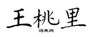 丁謙王桃里楷書個性簽名怎么寫