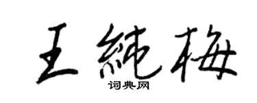 王正良王純梅行書個性簽名怎么寫