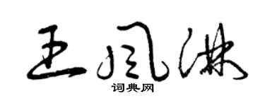 曾慶福王風淋草書個性簽名怎么寫