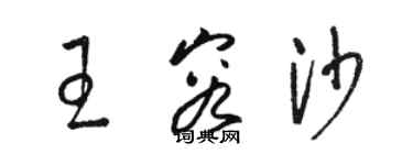 駱恆光王容沙草書個性簽名怎么寫