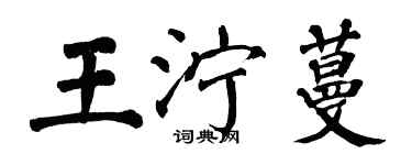 翁闓運王濘蔓楷書個性簽名怎么寫