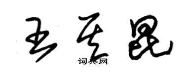 朱錫榮王其昆草書個性簽名怎么寫