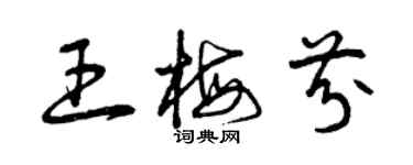 曾慶福王梅芬草書個性簽名怎么寫