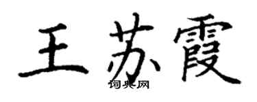 丁謙王蘇霞楷書個性簽名怎么寫