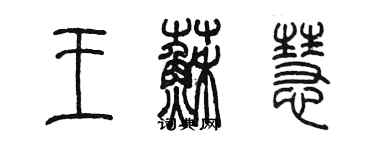 陳墨王蘇慧篆書個性簽名怎么寫