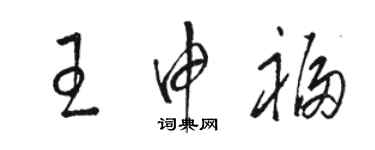 駱恆光王申福草書個性簽名怎么寫