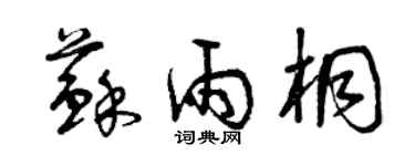 曾慶福蘇雨桐草書個性簽名怎么寫