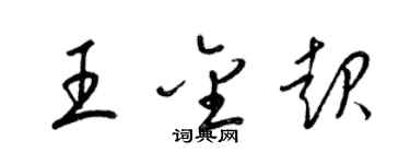 梁錦英王金起草書個性簽名怎么寫