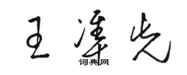 駱恆光王準先草書個性簽名怎么寫