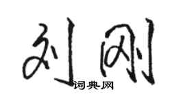 駱恆光劉剛行書個性簽名怎么寫