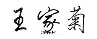 駱恆光王家菊行書個性簽名怎么寫