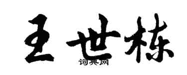 胡問遂王世棟行書個性簽名怎么寫